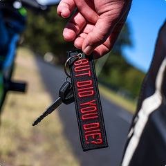 But Did You Die Embroidered Keychain Pendant