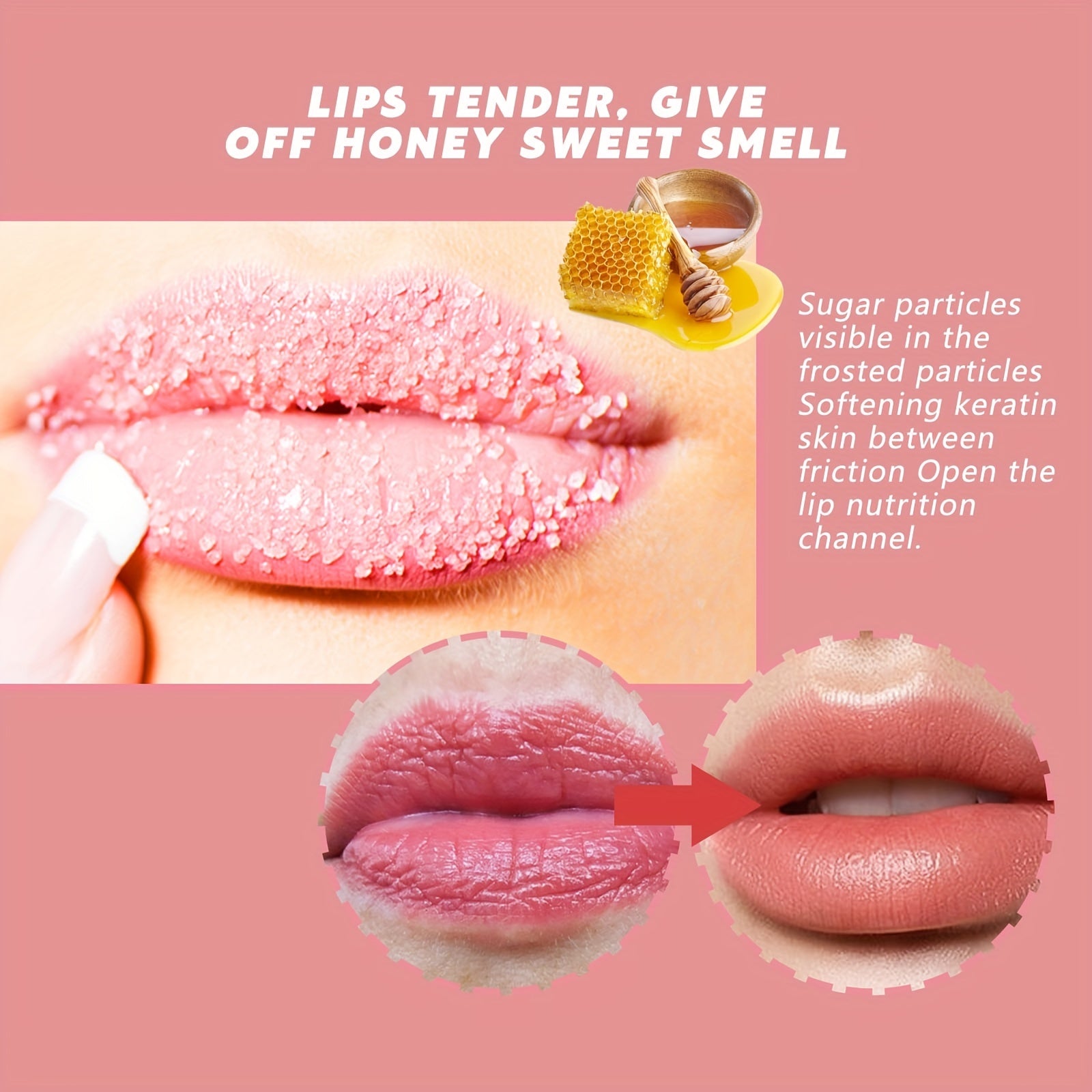 Peach Lip Scrub Exfoliate Moisturize Lips