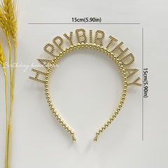 Alphabet Beaded Headband for Kids' Birthday Parties