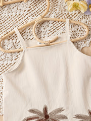 Girls Embroidered Cami Dress for Beach Vacation