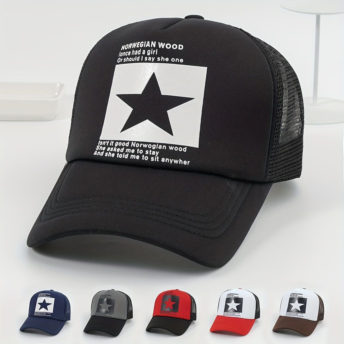 Trucker Hat High Top Baseball Cap Hip Hop Cap Street Dance Cap