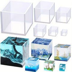 Large Transparent Silicone Cube Mold for Resin Casting