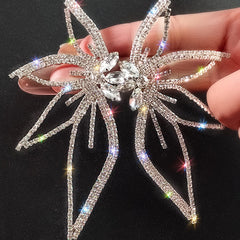 Rhinestone Maple Leaf Stud Earrings