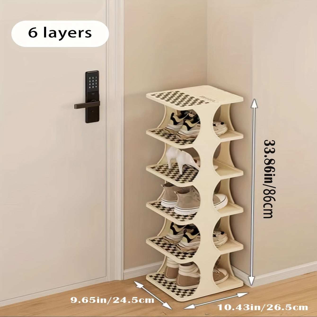1pc Stackable Shoe Rack Small Space Organizer