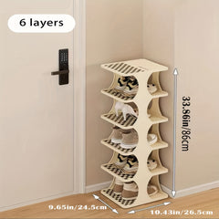 1pc Stackable Shoe Rack Small Space Organizer
