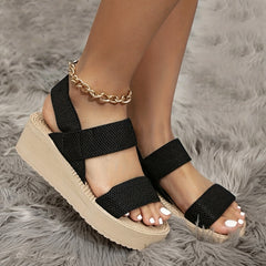 Women's Thick Bottom Round Toe Sandals Comfortable Summer Beach Walking Shoes