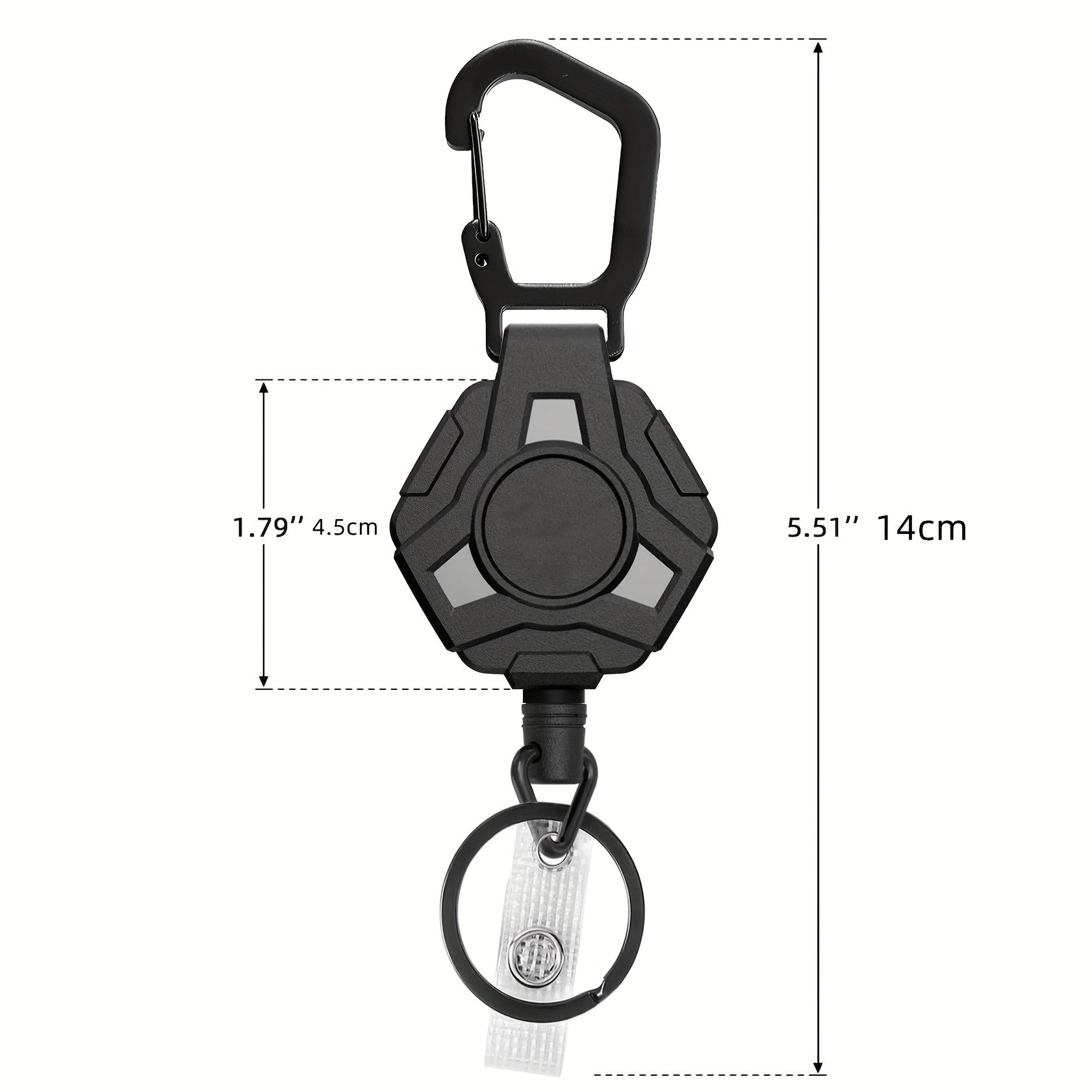 Heavy Duty Retractable Keychain with Metal Buckle