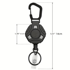 Heavy Duty Retractable Keychain with Metal Buckle