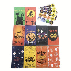 40 Pcs Halloween Paper Bags & Stickers for Candy Storage