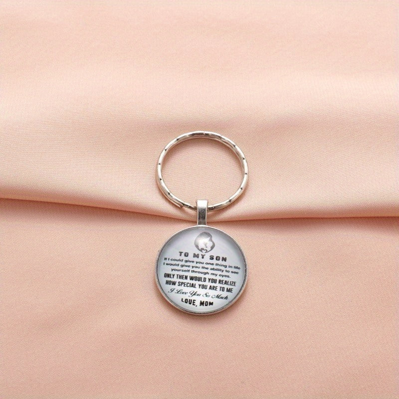 Men Women Keychain Necklace Retro Bag English Buckle Accessories