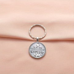 Men Women Keychain Necklace Retro Bag English Buckle Accessories