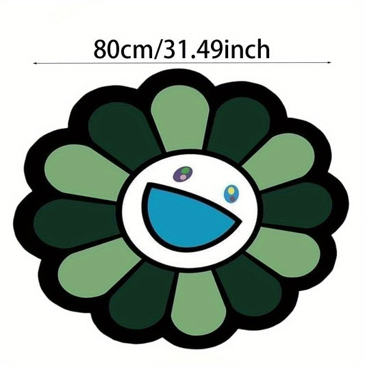 Sunflower Round Floor Mat Rug Non-slip Door Mat Indoor