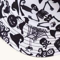Ghost Print Bucket Hat Halloween Lightweight Basin Hat