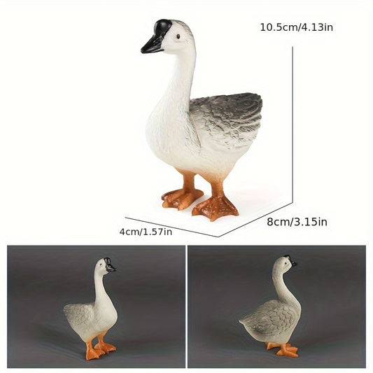 6pcs Farm Animal Toys Rooster Dairy Cattle Sheep Duck Goose He