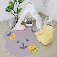 Bear Cashmere Non Slip Floor Carpet for Kids' Bedrooms