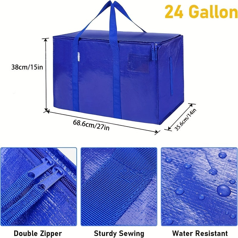 Heavy Duty Storage Bags with Handles & Zippers - Alternative to Moving Boxes