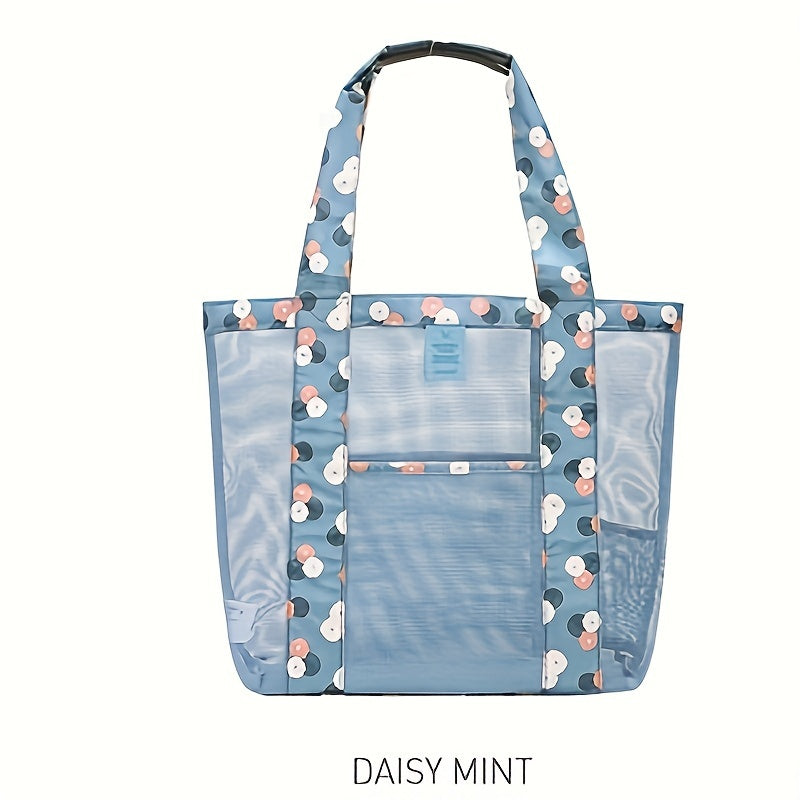 Large Capacity Mesh Beach Shoulder Bag Handbag Travel Storage Bag