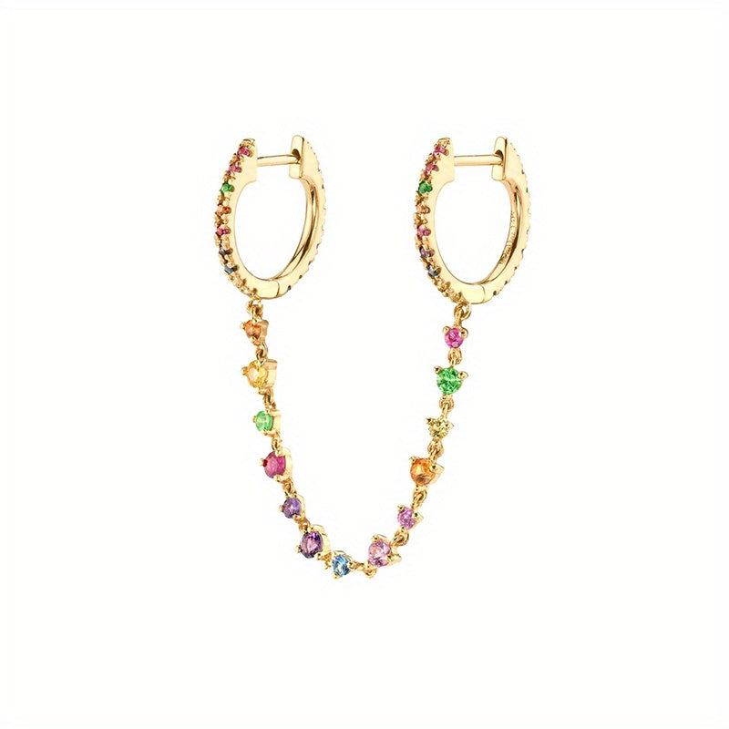 Colorful Drop Earrings 24K Plated Copper Earrings