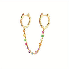 Colorful Drop Earrings 24K Plated Copper Earrings