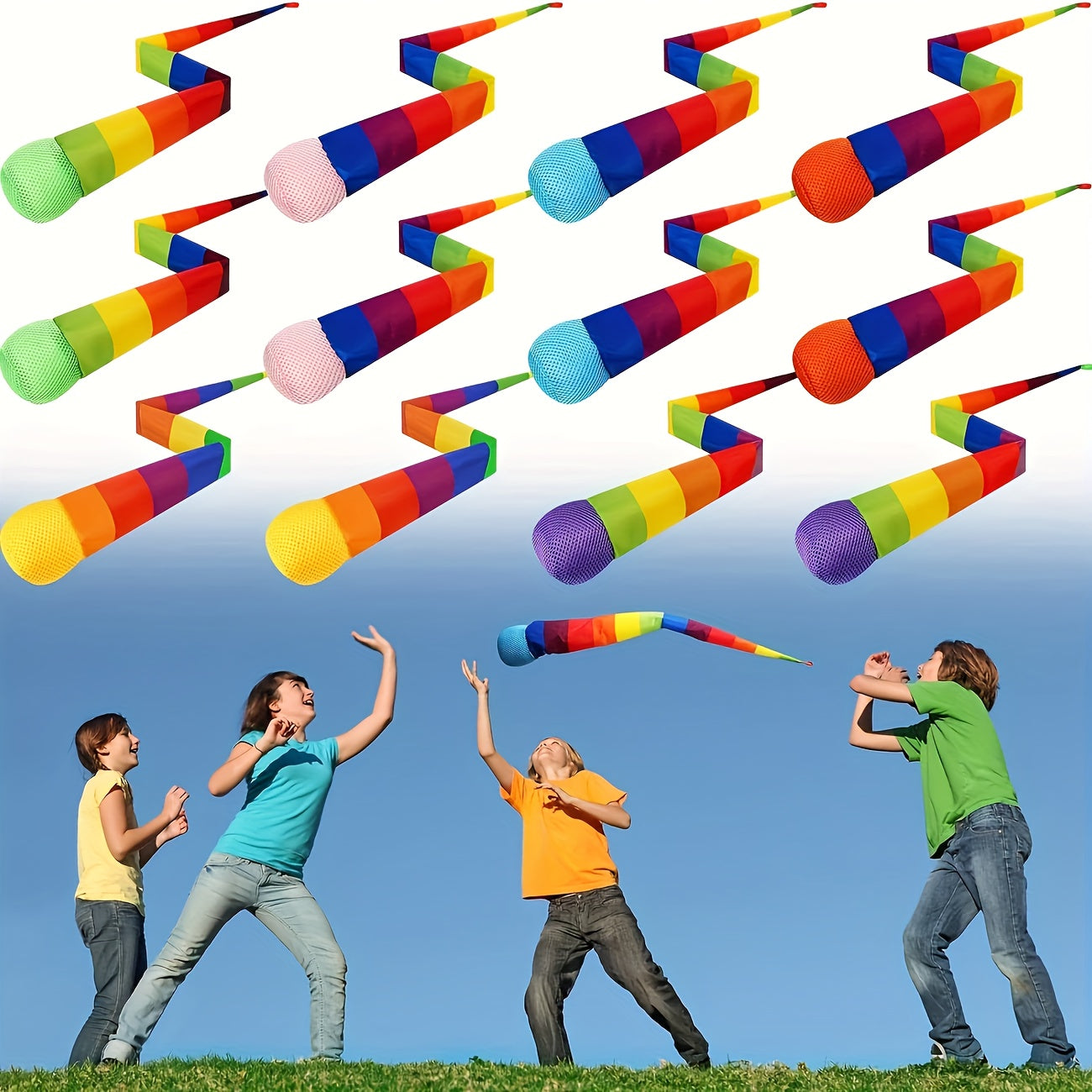 Rainbow Foam Bean Toss and Catch Game Soft Colorful Space Themed Activity for Ki