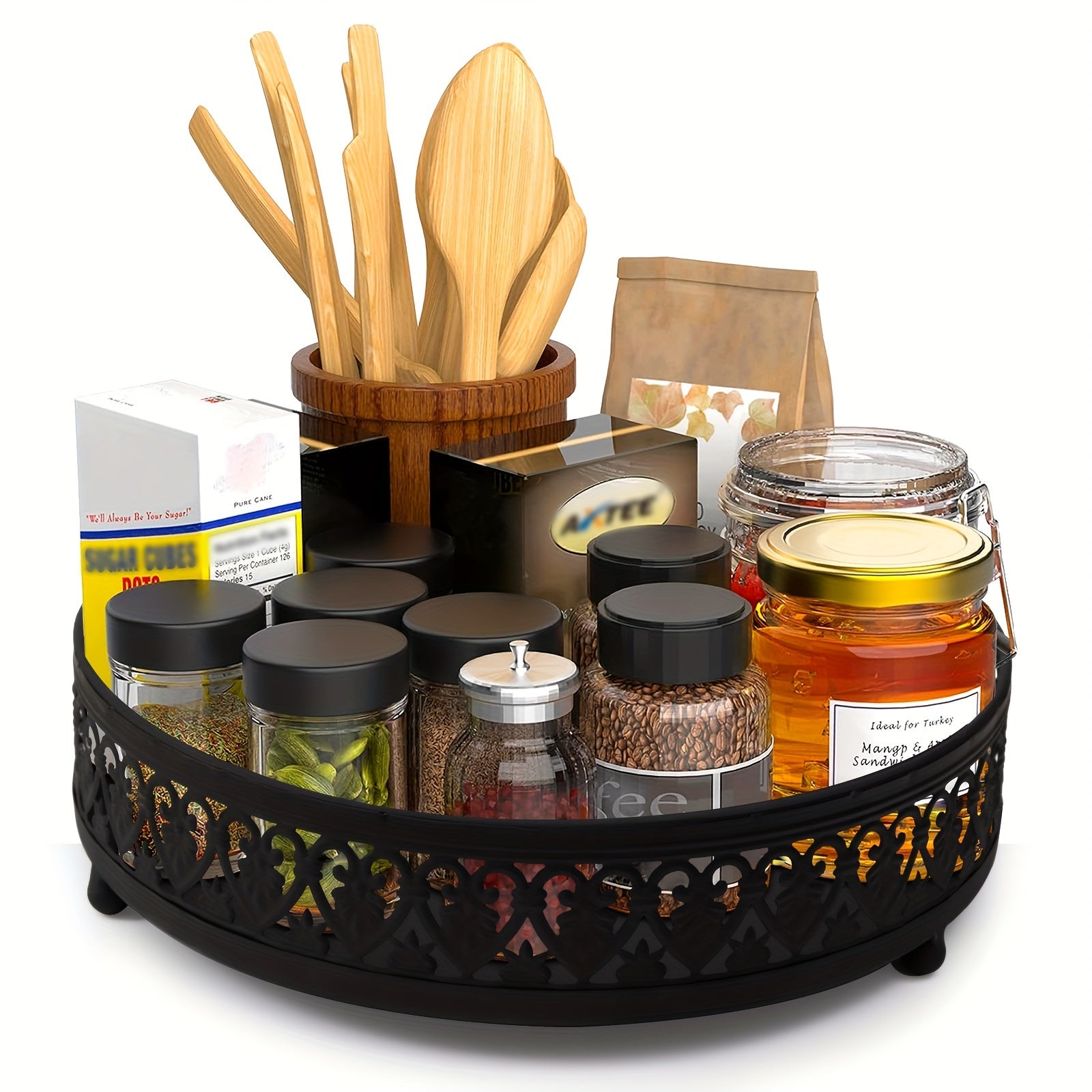 30 48 cm Lazy Susan Organizer Cabinet Spice Rack Organizer for Countertop Bathro