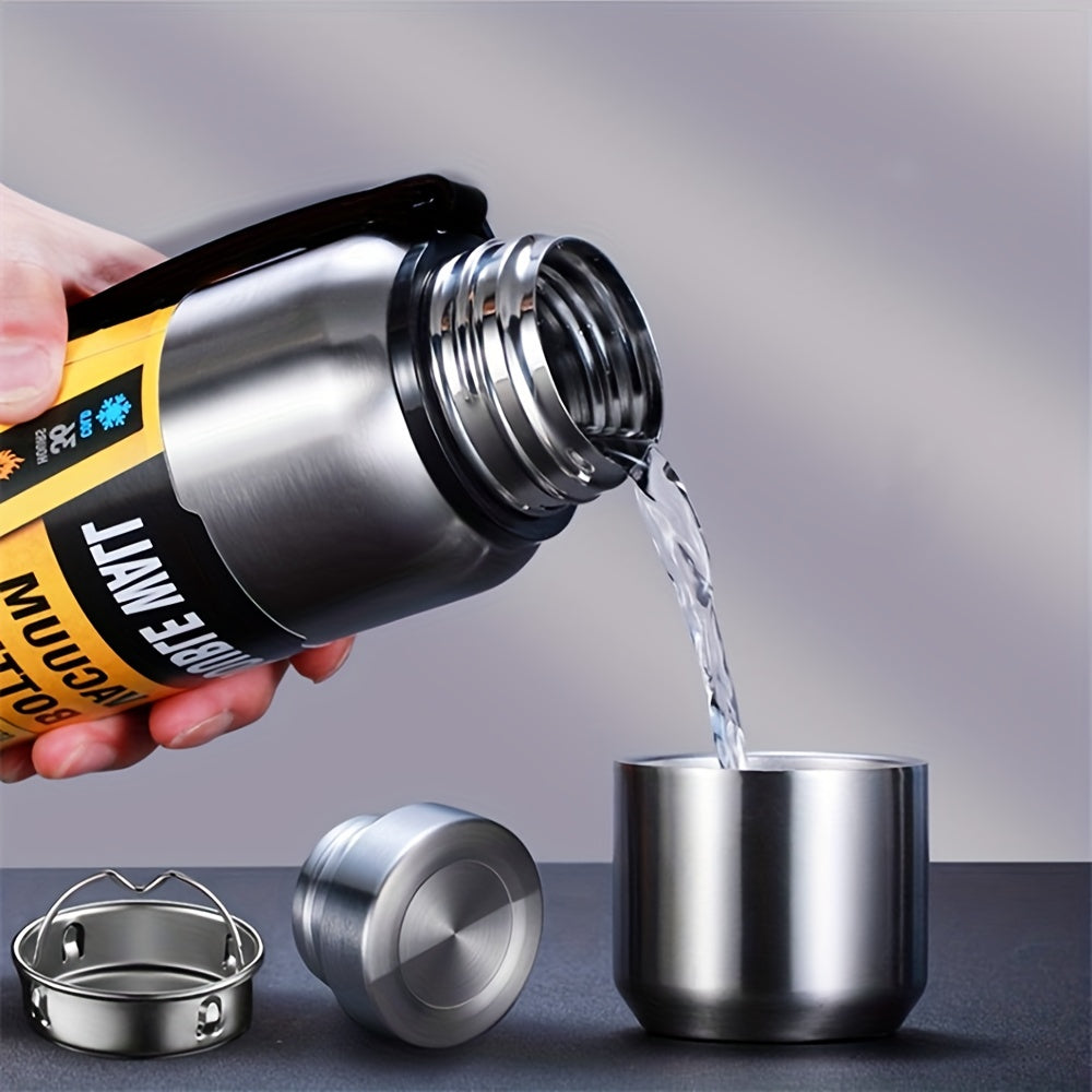 Insulated Stainless Steel Water Cup with Large Capacity and Portable Bag