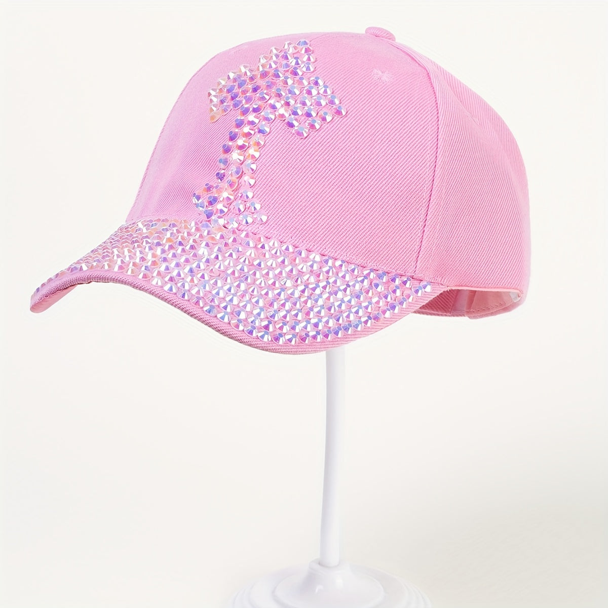 Cross Decor Baseball Cap Y2K Distressed Denim Ripped Dad Hat