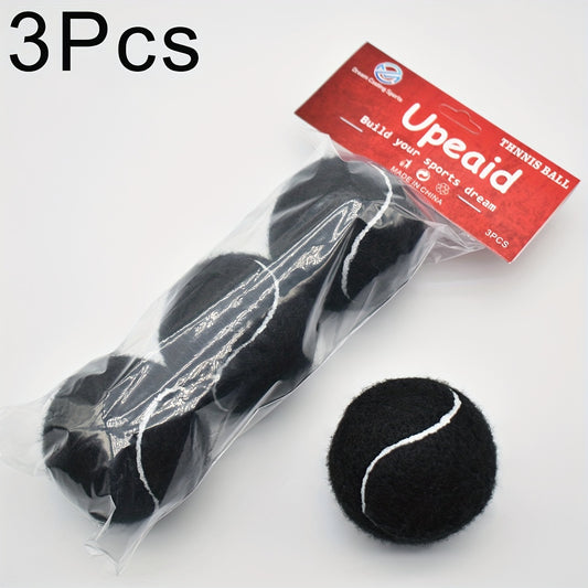 3pcs High Elastic Rubber Tennis Balls for Beginners Practice Outdoor Sports