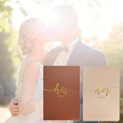 Wedding His And Her Vow Notebook Set Bride And Groom Booklet For Wedding
