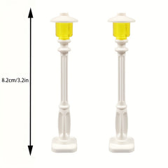 2pcs Street Light Building Blocks Set for Halloween Decor