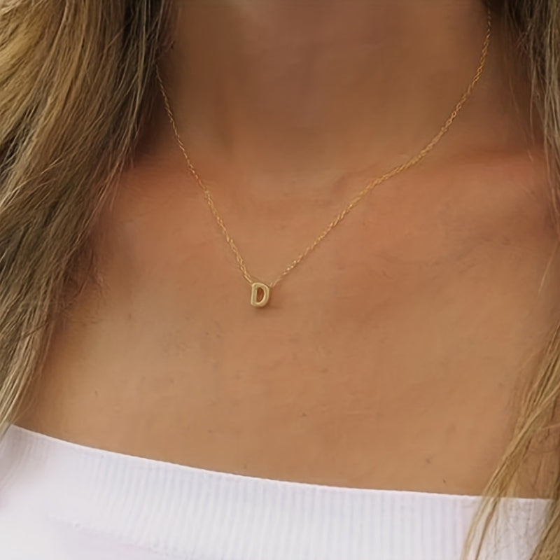 26 Letters Golden Love Initial Necklace Bridesmaid Gift