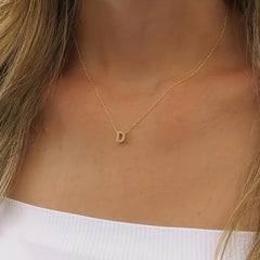 26 Letters Golden Love Initial Necklace Bridesmaid Gift