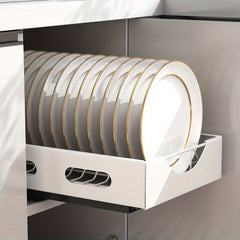 Under Sink Dish Rack and Storage Organizer Drawer for Efficient Cleaning