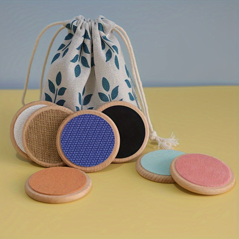 Wooden Tactile Matching Game for Kids - Enhances Hand Eye Coordination
