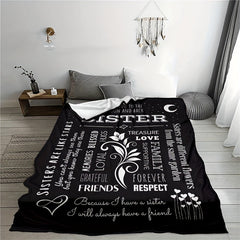 Envelope Printed Flannel Blanket Warm Cozy Soft Throw Blanket