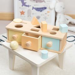 Wooden Shape Sorting & Stacking Toy for Toddlers