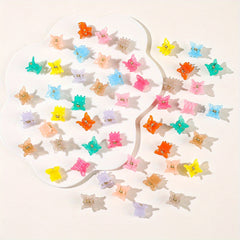 50Pcs Colorful Mini Hair Claw for Kids