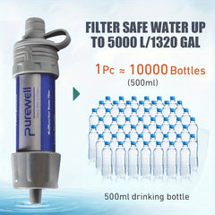 Portable Water Filter Straw with Water Bag