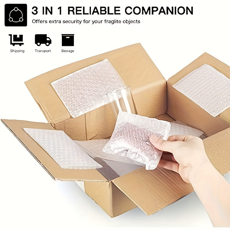50pcs 10x16x15cm Clear Bubble Bags Double Walled Cushioning Bags
