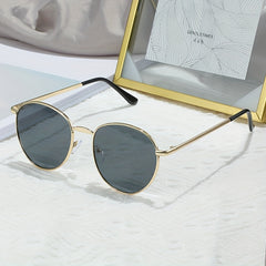 Metal Sunglasses Retro Vintage Driving Travel UV400 with Case