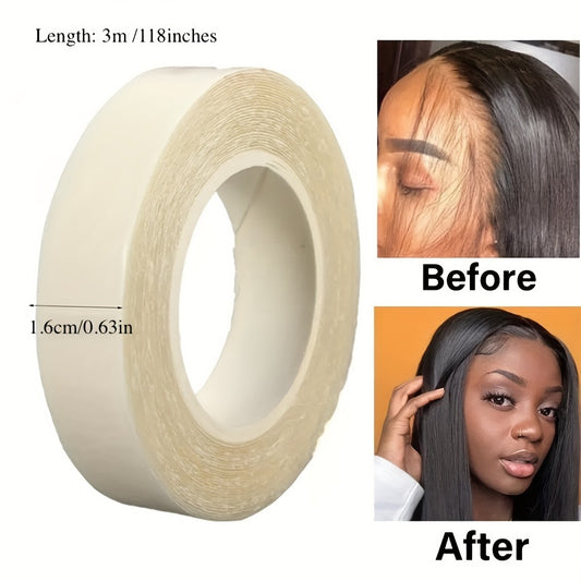3M 9ft Ultra Hold Hair Tape - Double Sided Tape for Wigs & Extensions
