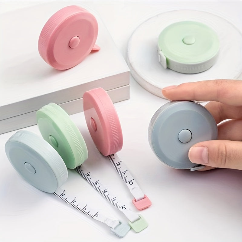 2pcs Pink Green 60 inch Soft Tape Measure Double Scale Body Measurement Tool