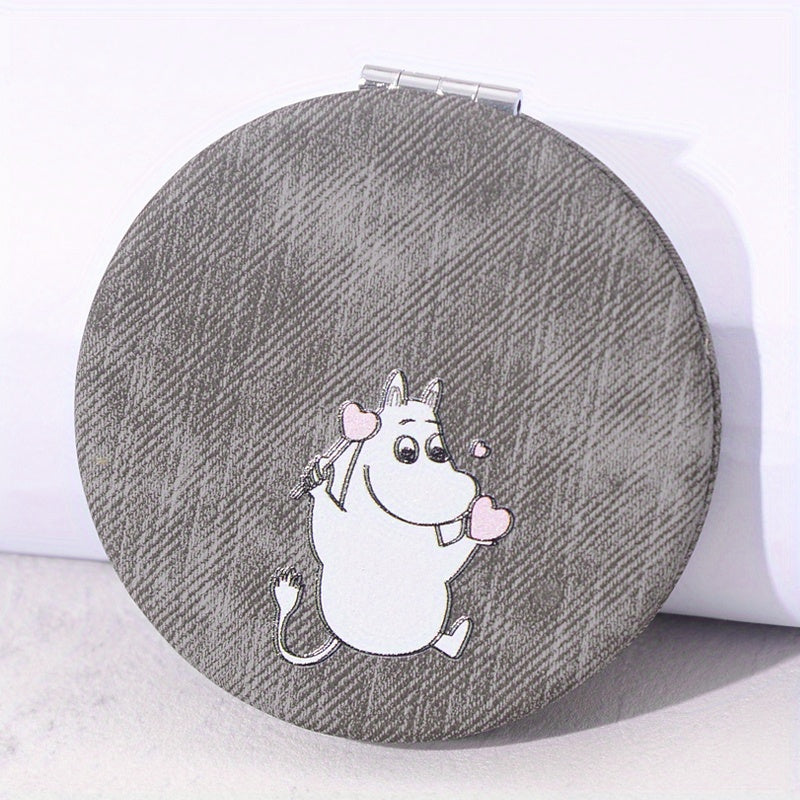 Animal Pattern Compact Mirror Double Sided Foldable Travel Size Vanity Mirror