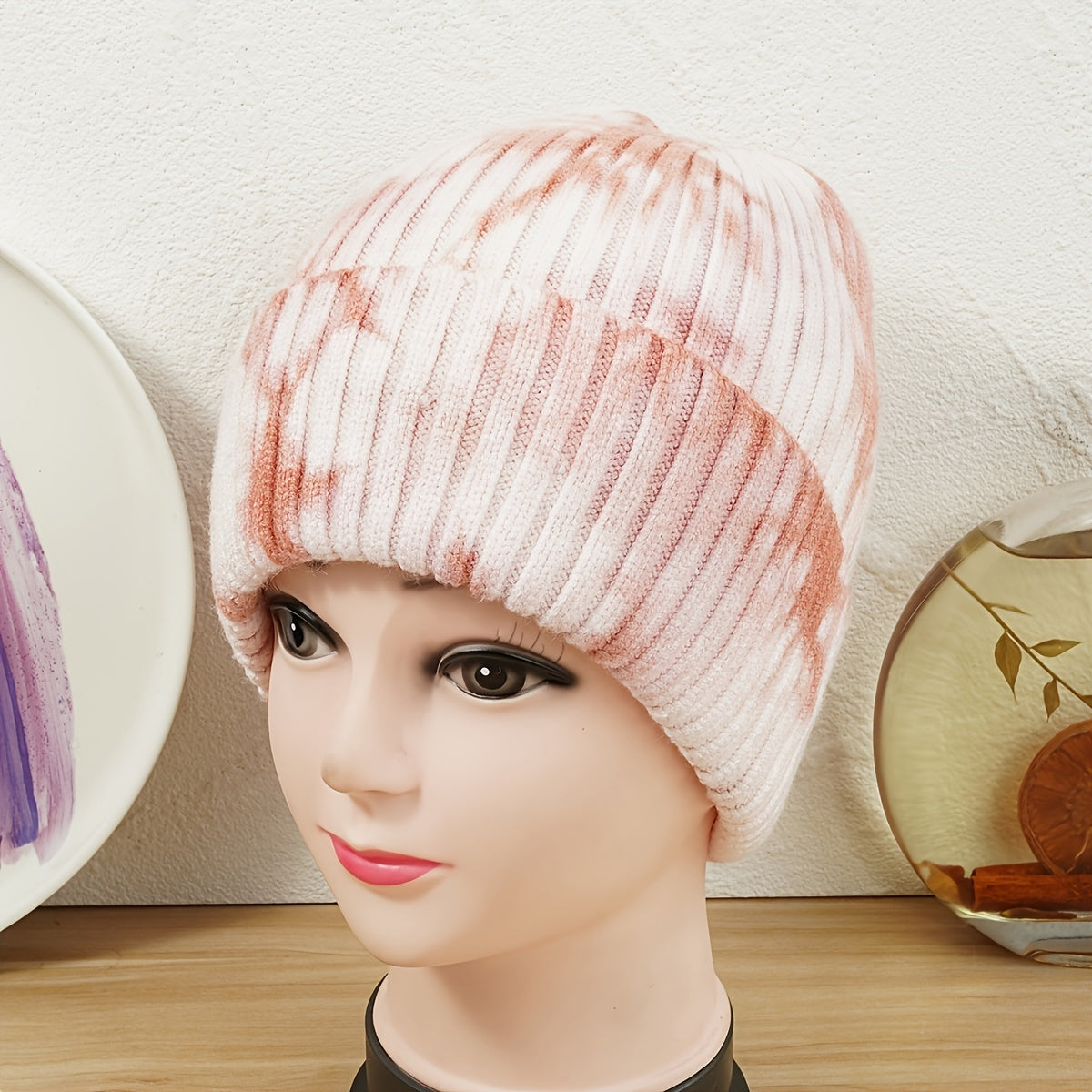 Japanese Melon Hat Tie Dye Woolen Hip Hop Cold Hat