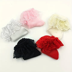3 Pairs Baby Lace Princess Socks  Newborn Mesh Breathable Socks