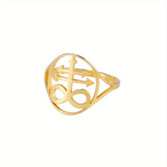 Church Symbol Stainless Steel Men's Ring