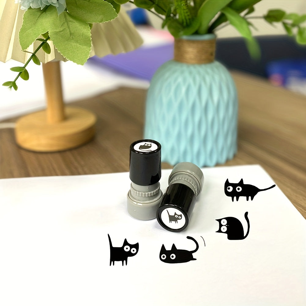 20mm Cat Stamp with Whiskers for Teacher Rewards & Encouragement