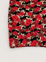 Floral Print High Rise Flared Leg Trousers