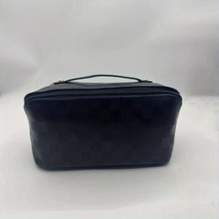 Plaid Pattern Makeup Zipper Bag Lightweight Cosmetic Travel Toiletry Wash Bag
