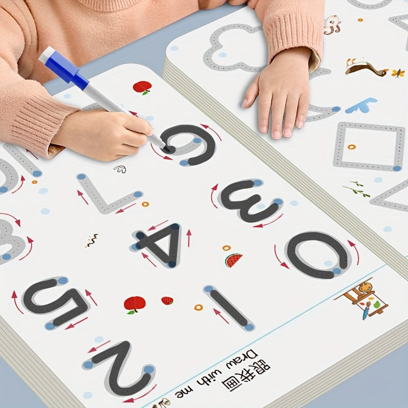 Magic Copybook Set for Kids 3-8, Improve Writing Skills, Erasable Pen